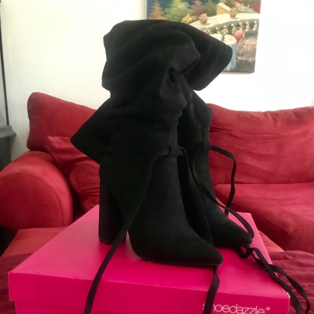 Heeled Boots, Aisha, Black